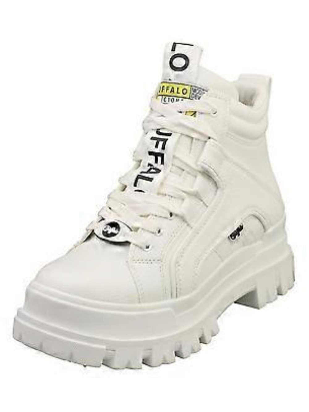 Buffalo Aspha Nc Mid Flat Bootie in White Size 6.5